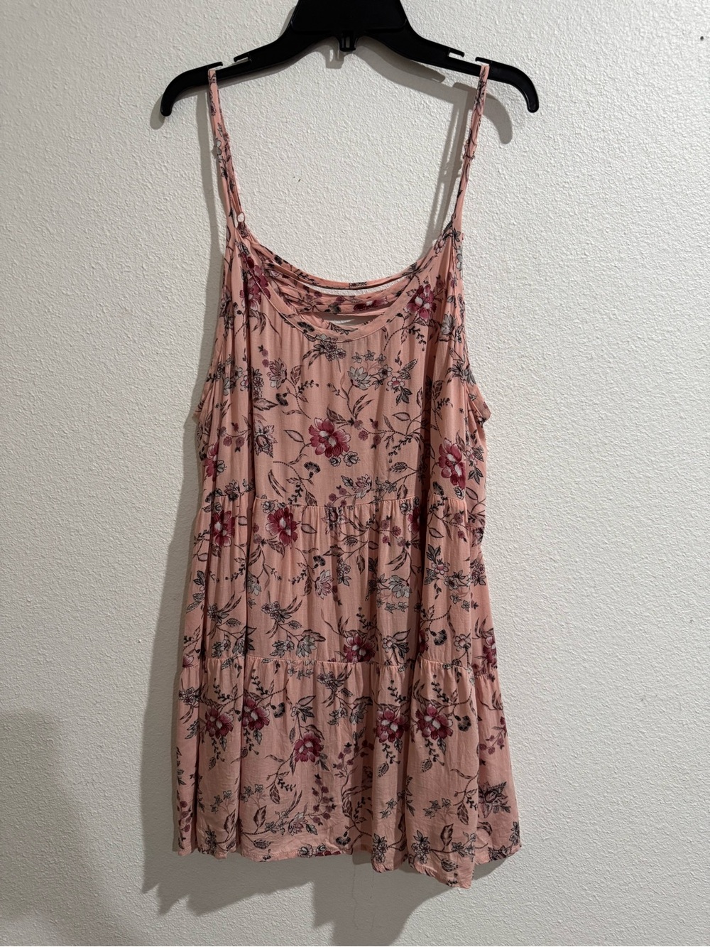 Women’s Pink Floral Spaghetti‑Strap Tank Top